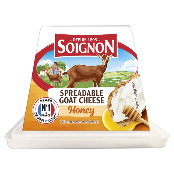 Spreadable goat cheese Pyramid Honey, 150g