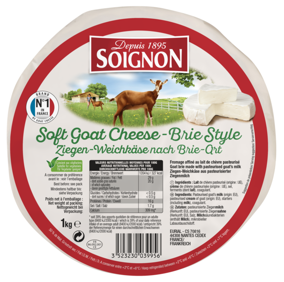 Soft Goat cheese - Brie Style, 100g portion