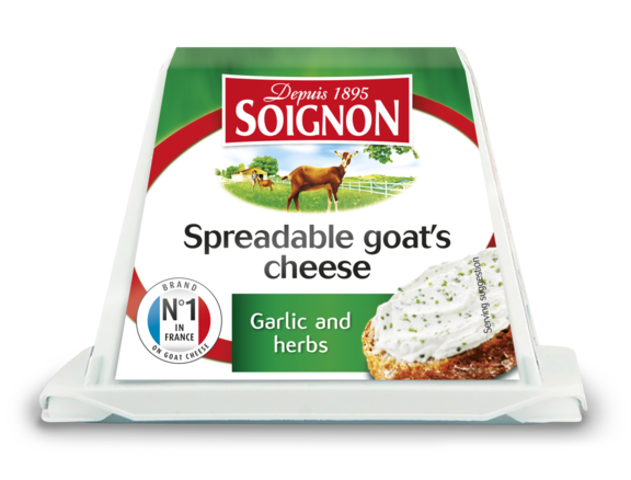 Spreadable goat cheese Pyramid Garlic and Herbs, 140g