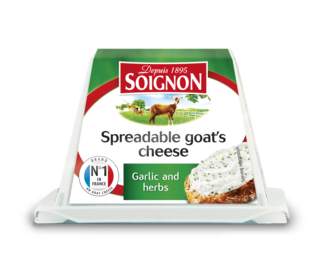 Spreadable goat cheese Pyramid Garlic and Herbs, 140g