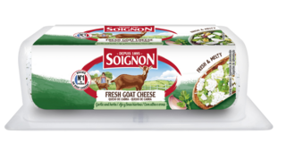 Unripened goat log Garlic and Herbs, 125g