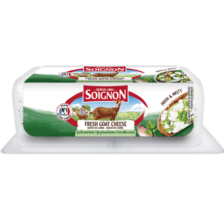 Fresh goat log Garlic and herbs, 125g product visual